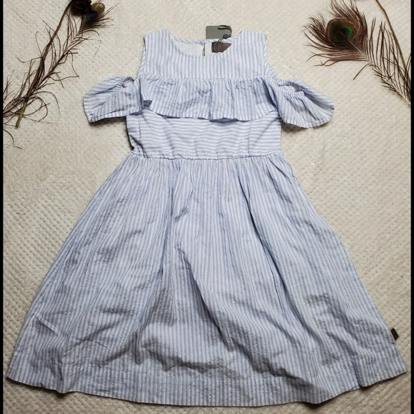 creamie Other - Creamie Striped Blue Dress